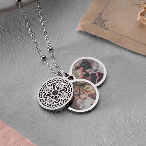 Custom Locket Necklace with Photo, Personalized Photo Pendant, Engravable Memorial Jewelry, Mothers Day Gift for Her