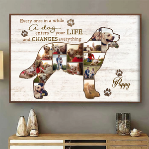 Best Labrador Retriever Personalized Photo Collage Canvas Gift For Dog Lover