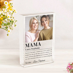 Personalized Mom Definition Acrylic Plaque Mother’s Day Gift For Mom