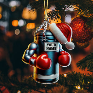 Boxing Custom Christmas Acrylic Ornament, Gifts For Boxing Fans, Christmas Tree Decor