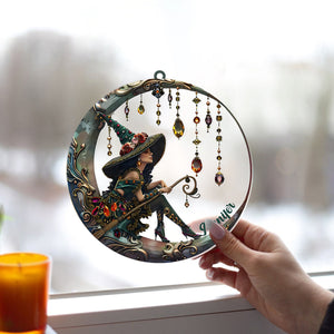 Beautiful Witch - Personalized Witch Window Hanging Suncatcher Ornament