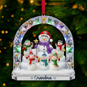 Grandma’s Snowman Family Ornament Personalized Christmas Gift For Grandma