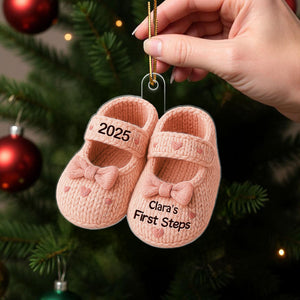 Baby's First Christmas & First Steps - Personalized Acrylic Keepsake Ornament