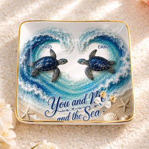 You And Me And The Sea Personalized Ceramic Dish