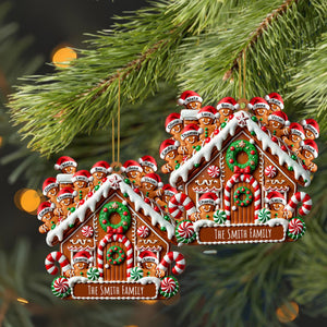 Celebrating Sweet Moments Together - Cookies House Personalized Custom Wood Ornament - Gift For Family