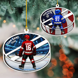 Hockey Player Ornament - Personalized Gifts For Players