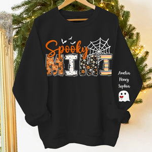 Personalized Halloween Birthday Gifts For Mom, Grandma - Family Together Under Pumpkin Glow