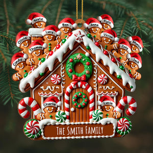 Celebrating Sweet Moments Together - Cookies House Personalized Custom Wood Ornament - Gift For Family