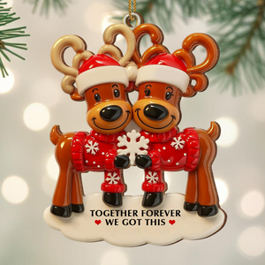 Together Forever We Got This Personalized Reindeer Ornament