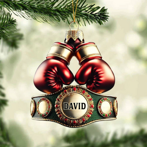 Personalized Name Boxing Champion Ornament, Boxing Lover Christmas Gift