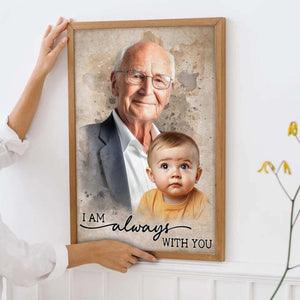 Add Loved One to Photo Custom Canvas Poster - Personalized Memorial Gift for Dad Mom