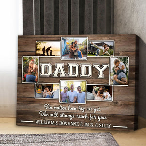 “Fatherhood in Frames” Custom Photo Collage Canvas Poster Gift for Father’s Day