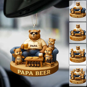 Bear Dad Bod Acrylic Ornament Personalized Gifts For Dad