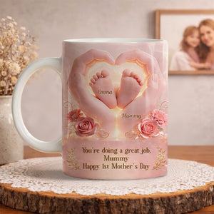 Personalized 1st Mother's Day Mug β "Happy 1st Mother's Day" For Mum From Baby