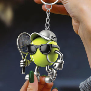 Tennis Custom Color And Name - Personalized Acrylic Keychain