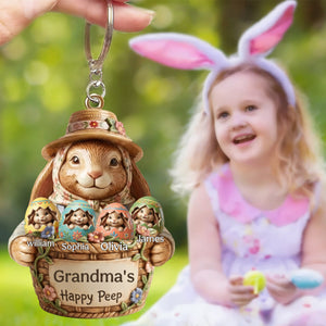 Easter Eggs Keychain - Personalized Gifts For Mom,Grandma Keychain