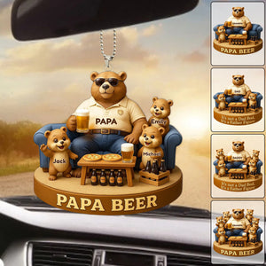 Bear Dad Bod Acrylic Ornament Personalized Gifts For Dad