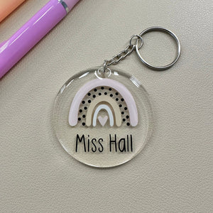 Personalized Teacher Arcylic Keychain Gifts for Teacher Appreciation