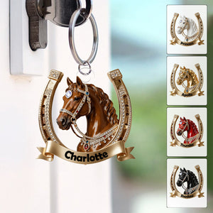 Personalized Horse Acrylic Keychain Gift For Horse Lover