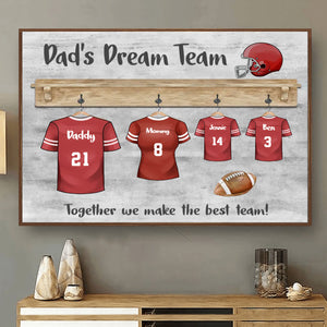 Personalized Father's Canvas Print - Father’s Dream Football Gifts Team