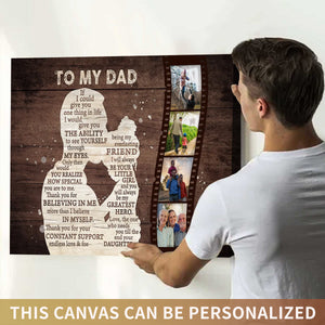 To My Dad Personalized Photo Gift To Father From Daughter Personalized Canvas Poster