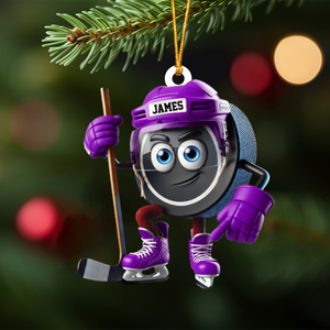 Ice Hockey Personalized Color And Name Personalized Christmas Gift