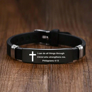 Personalized Cross Bible Bracelet Gift For Men, Friends, Family Members