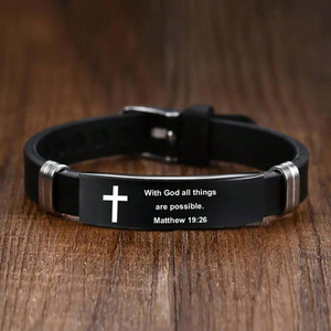 Personalized Cross Bible Bracelet Gift For Men, Friends, Family Members
