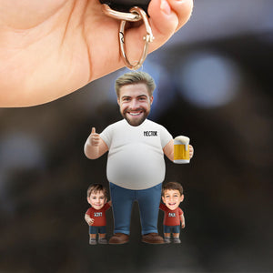 It's Not Dad Bod It's Father Figure - Personalized Father Custom Acrylic Keychain