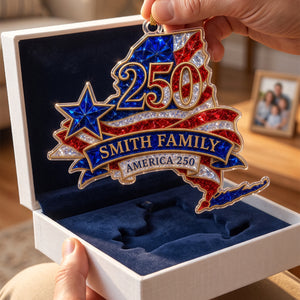 Personalized "The State Pride" Acrylic Hanging Ornament β Celebrating America 250th Anniversary | Luxury Patriotic Gift