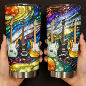 Personalized Rock Your Soul Electric Guitars Tumbler, Gift For Music Lovers