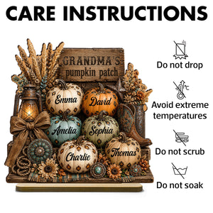 Personalized "Western Leopard Pumpkin Patch" Wooden Plaque β Fall Halloween Decor For Grandma