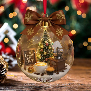 Vintage Coffee Ornament - Personalized Gifts For Coffee Lovers