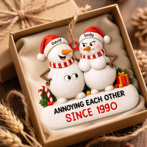 "Annoying Each Other Since" β Personalized Acrylic Hanging Ornament | Gift For Couples
