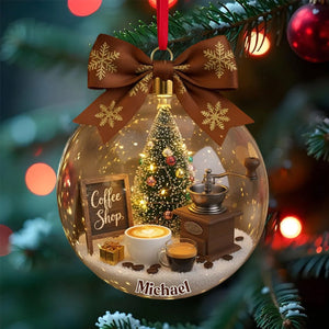 Vintage Coffee Ornament - Personalized Gifts For Coffee Lovers