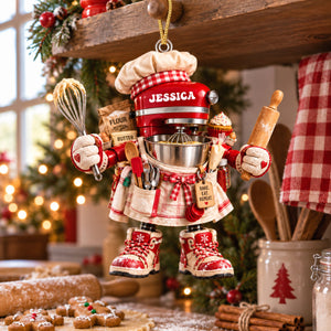 Personalized Stand Mixer Baker Christmas Ornament โ Cute Baking Lover Gift