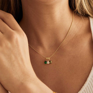 Custom Birthstone Necklace, Anniversary Family Gift for Mom, Bridal Gift for Grandma, Mothers Day Gift for Her