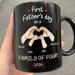 New Family Gift β Personalized Mug "First Time Ever As A Family Of Three"