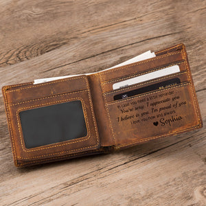 God Knew My Heart Needed You - Personalized Leather Couple Wallet