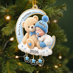 Personalized "Welcome Little One" First Christmas Ornament β Baby Shower Gift For New Parents
