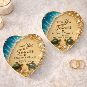 "From Yes To Forever" β Personalized Jewelry Dish | Gift For Couples