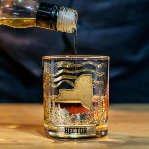Personalized "The State Pride" Whiskey Glass β Luxury Patriotic Gift