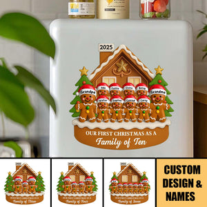 Our First Christmas As A Family Personalized Custom Decal Gift