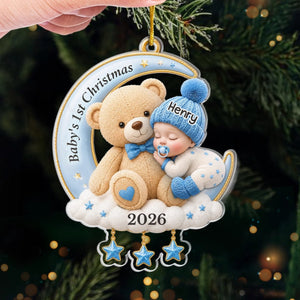 Personalized "Welcome Little One" First Christmas Ornament β Baby Shower Gift For New Parents