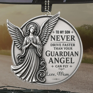 "Protected By Love And Grace" โ Personalized Car Ornament | Faith-Based Car Keepsake
