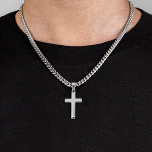 The Day I Met You I Found My Missing Piece - Personalized Cross Necklace With Card