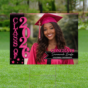 Class of 2026 Lawn Sign โ Personalized Graduation Yard Decoration
