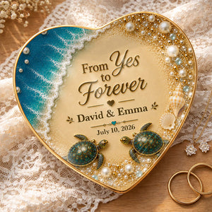 "From Yes To Forever" β Personalized Jewelry Dish | Gift For Couples