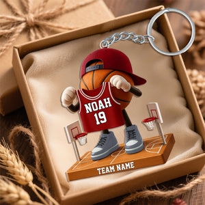 Personalized Basketball Acrylic Keychain,Unique Gifts For Basketball Lover
