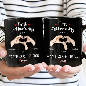 New Family Gift β Personalized Mug "First Time Ever As A Family Of Three"